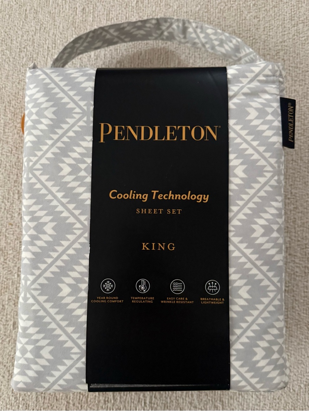 Pendleton King Sheet Set Light Gray Tucson Peak Cooling Technology